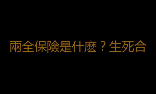 兩全保險是什麽？生死合險的功能
